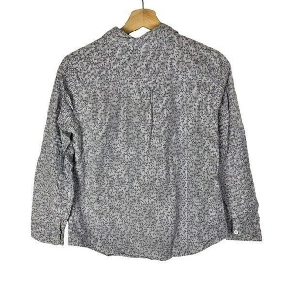 Croft & Barrow Blue & White Floral Stripe Long Sleeve Button Down XS - Picture 2 of 5